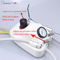 Dental Mini przenośny zespół turbiny Metal 4 otwory lub 2-otwory 3 Way strzykawki laboratorium dentystyczne zestaw narzędzi działa z 1 sztuk rękojeści z hydromasażem 3